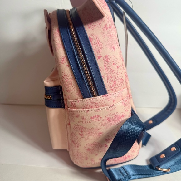 NWT. loungefly Disney Parks Riviera Resort Minnie Mini Pink Backpack Loungefly - Picture 5 of 12